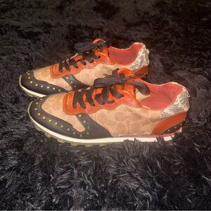 Coach Multicolor Snakeskin Sneakers Sz.9.5B